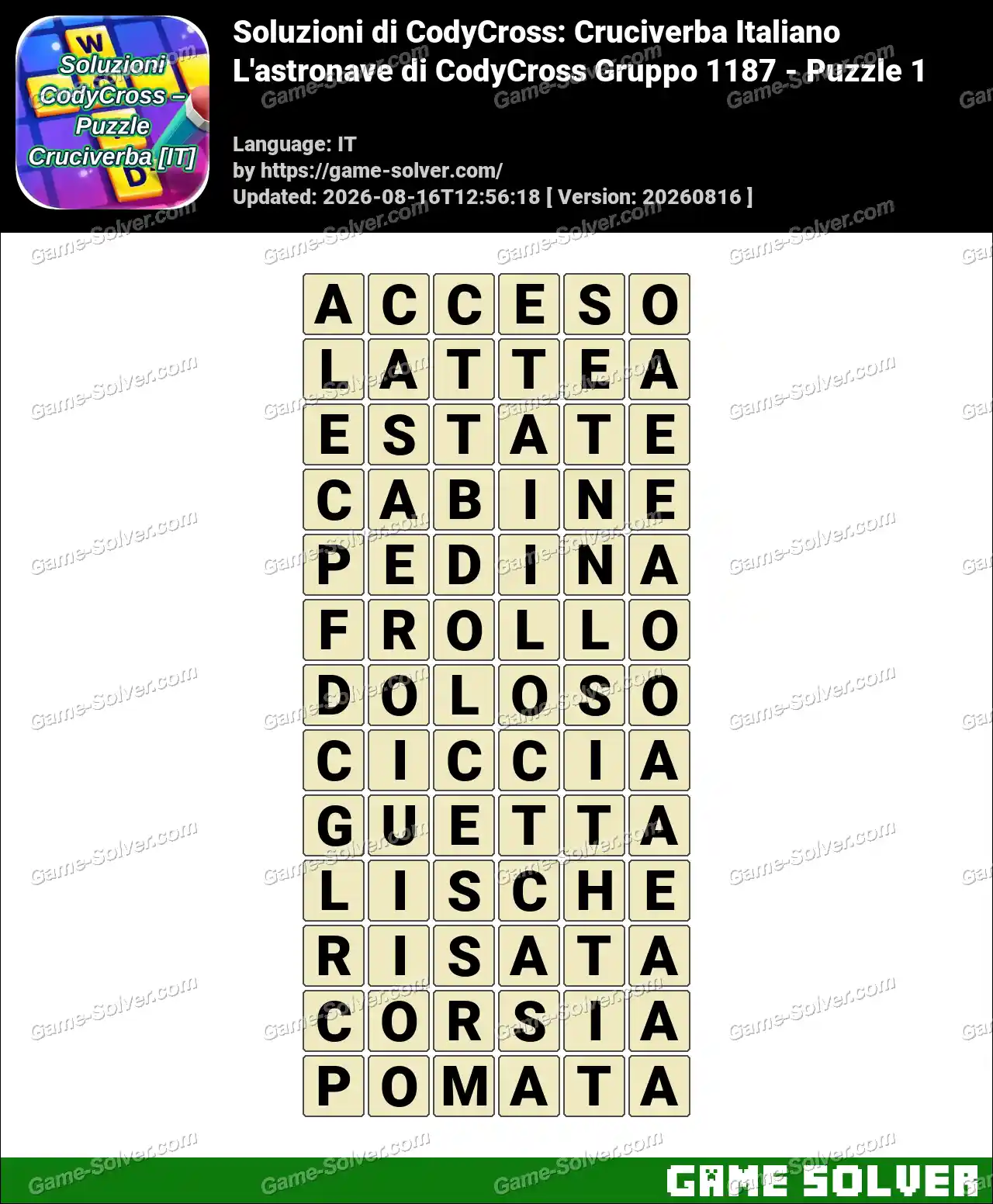 Soluzioni di CodyCross: Cruciverba Italiano L’astronave di CodyCross Gruppo 1187 – Puzzle 1
